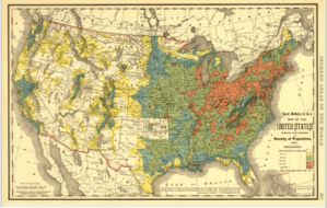 Population Map, United States, 1892